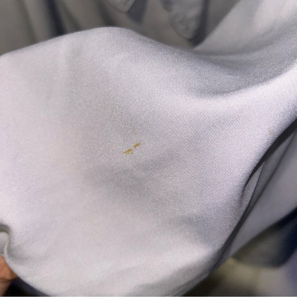 Vintage Anderson-Little Baby Blue Bishop Sleeve Button Blouse W/ Collar Bow - Picture 6 of 9